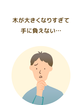 木が大きくなりすぎて手に負えない…